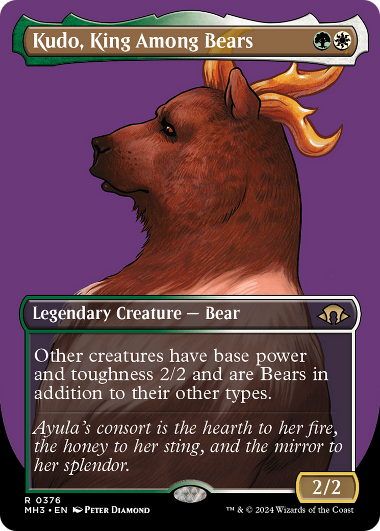 Kudo, King Among Bears (MH3-376) - Modern Horizons 3 (Borderless) [Rare]