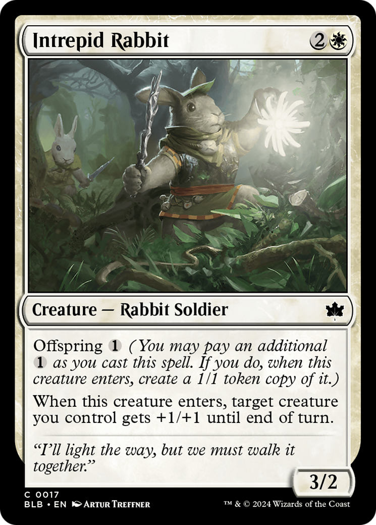 Intrepid Rabbit (BLB-017) - Bloomburrow Foil [Common]