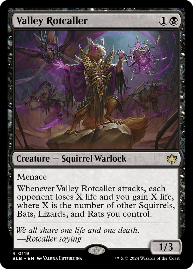 Valley Rotcaller (BLB-119) - Bloomburrow Foil [Rare]