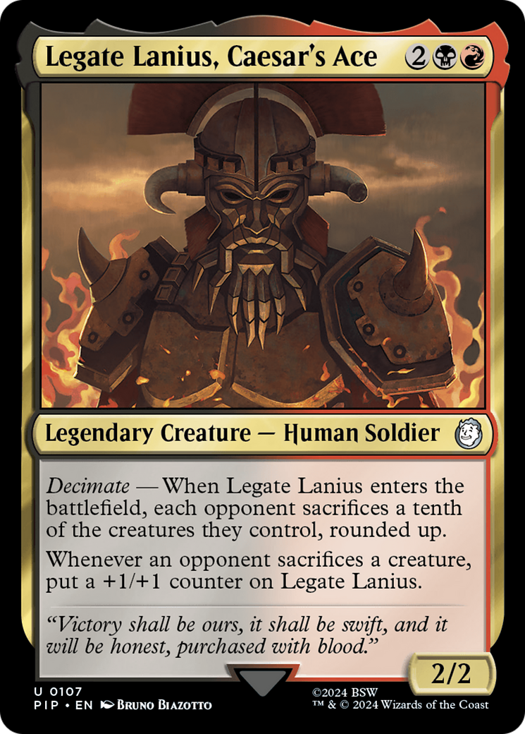 Legate Lanius, Caesar's Ace (PIP-107) - Fallout [Uncommon]