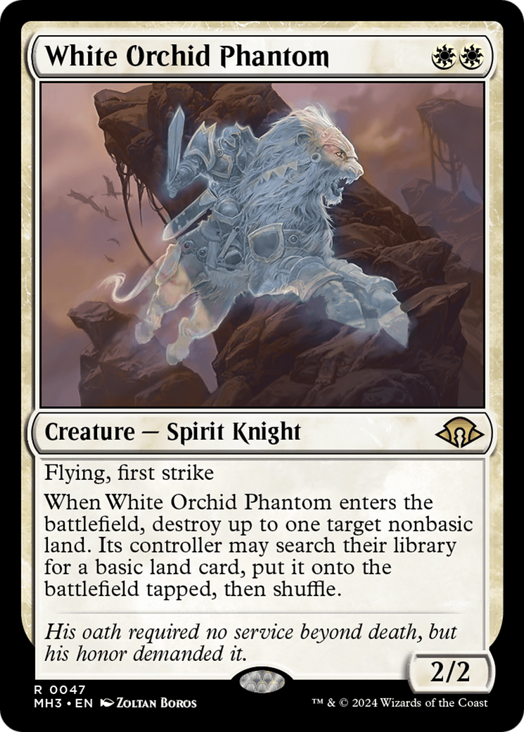 White Orchid Phantom (MH3-047) - Modern Horizons 3 [Rare]