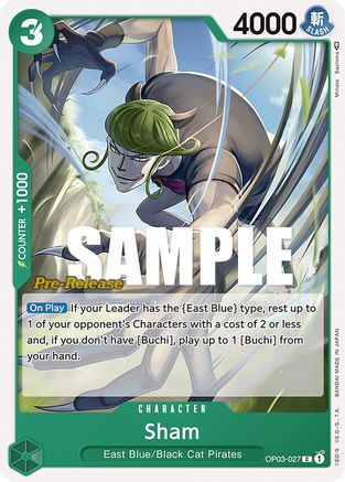 Sham (OP03-027) - Pillars of Strength Pre-Release Cards  [Common]