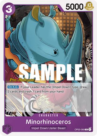 Minorhinoceros (OP03-069) - Pillars of Strength Pre-Release Cards  [Common]