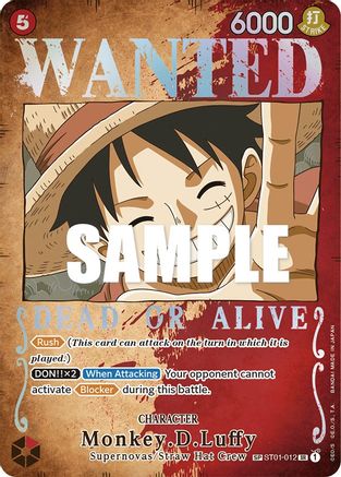 Monkey.D.Luffy (Wanted Poster) (ST01-012) - Pillars of Strength Foil [Super Rare]