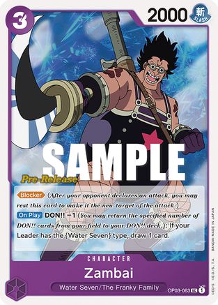 Zambai (OP03-063) - Pillars of Strength Pre-Release Cards  [Uncommon]