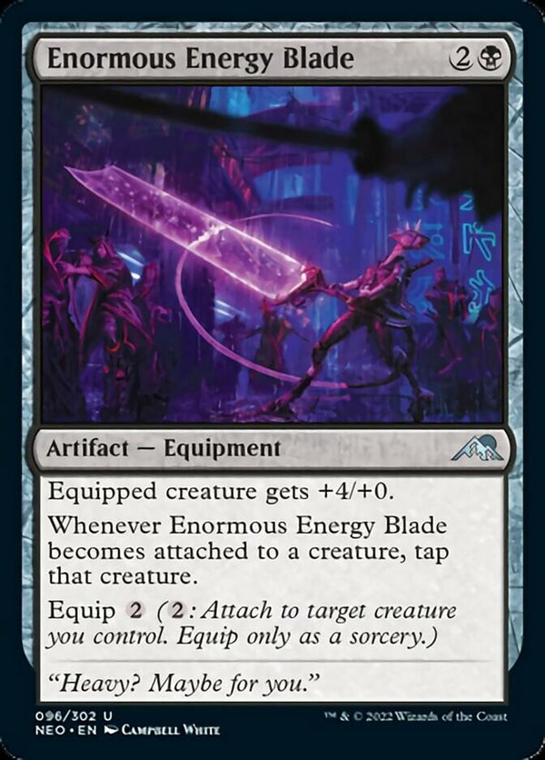 Enormous Energy Blade (NEO-096) - Kamigawa: Neon Dynasty [Uncommon]