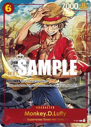 Monkey.D.Luffy (Store Championship Trophy Card) (P-001) - One Piece Promotion Cards Foil [Promo]