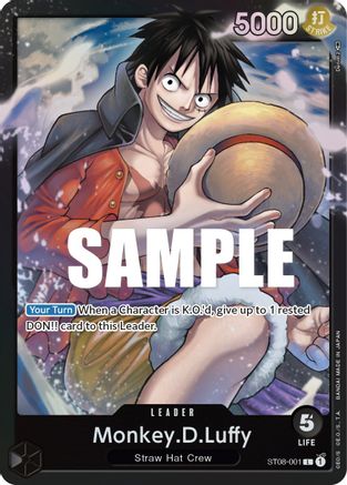 Monkey.D.Luffy (001) (ST08-001) - Starter Deck 8: Monkey.D.Luffy Foil [Leader]