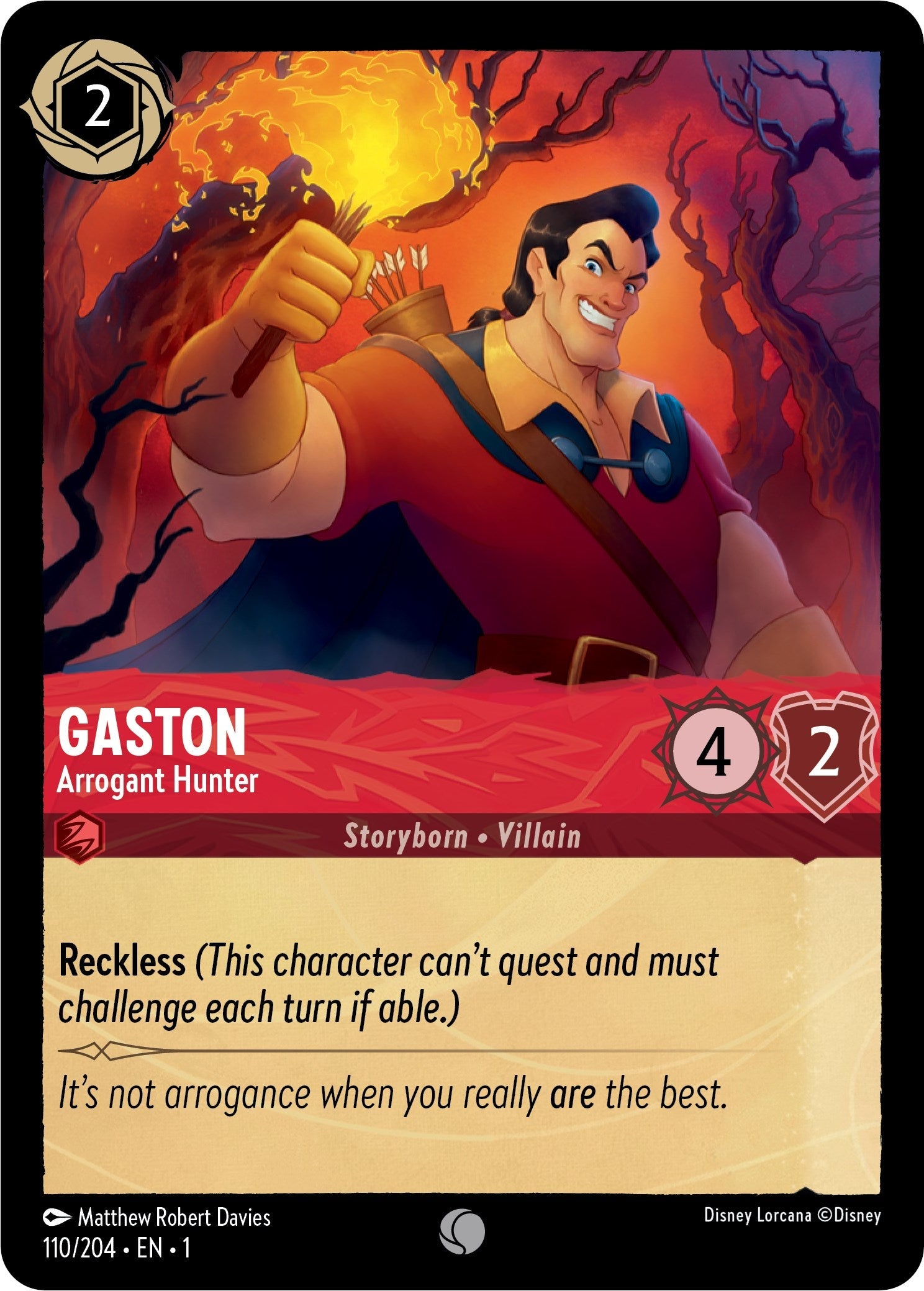 Gaston - Arrogant Hunter (110/204) - The First Chapter  [Common]