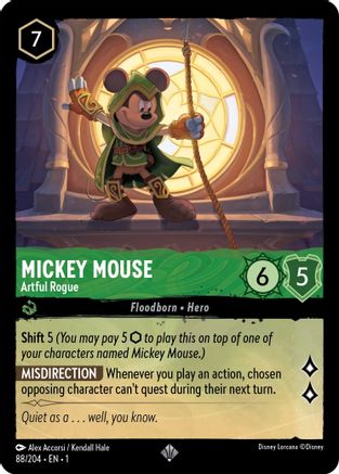 Mickey Mouse - Artful Rogue (88/204) - The First Chapter Cold Foil [Super Rare]