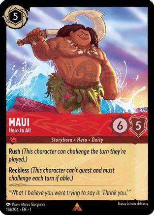 Maui - Hero to All (114/204) - The First Chapter  [Rare]