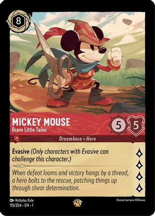 Mickey Mouse - Brave Little Tailor (115/204) - The First Chapter Cold Foil [Legendary]