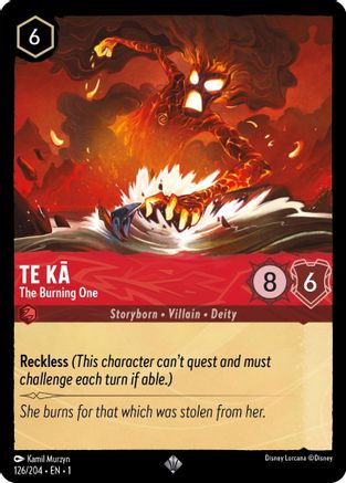 Te Ka - The Burning One (126/204) - The First Chapter Cold Foil [Super Rare]