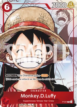 Monkey.D.Luffy (Alternate Art) (P-001) - One Piece Promotion Cards Foil [Promo]