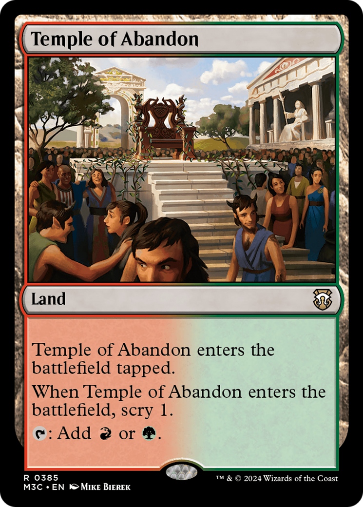 Temple of Abandon (M3C-385) - Modern Horizons 3 Commander Foil [Rare]