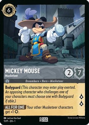 Mickey Mouse - Musketeer (11) - Disney Lorcana Promo Cards  [Promo]