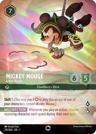 Mickey Mouse - Artful Rogue (Enchanted) (210/204) - The First Chapter Holofoil [Enchanted]