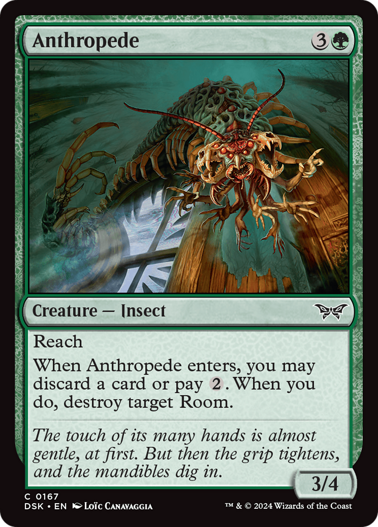 Anthropede (DSK-167) - Duskmourn: House of Horror Foil [Common]