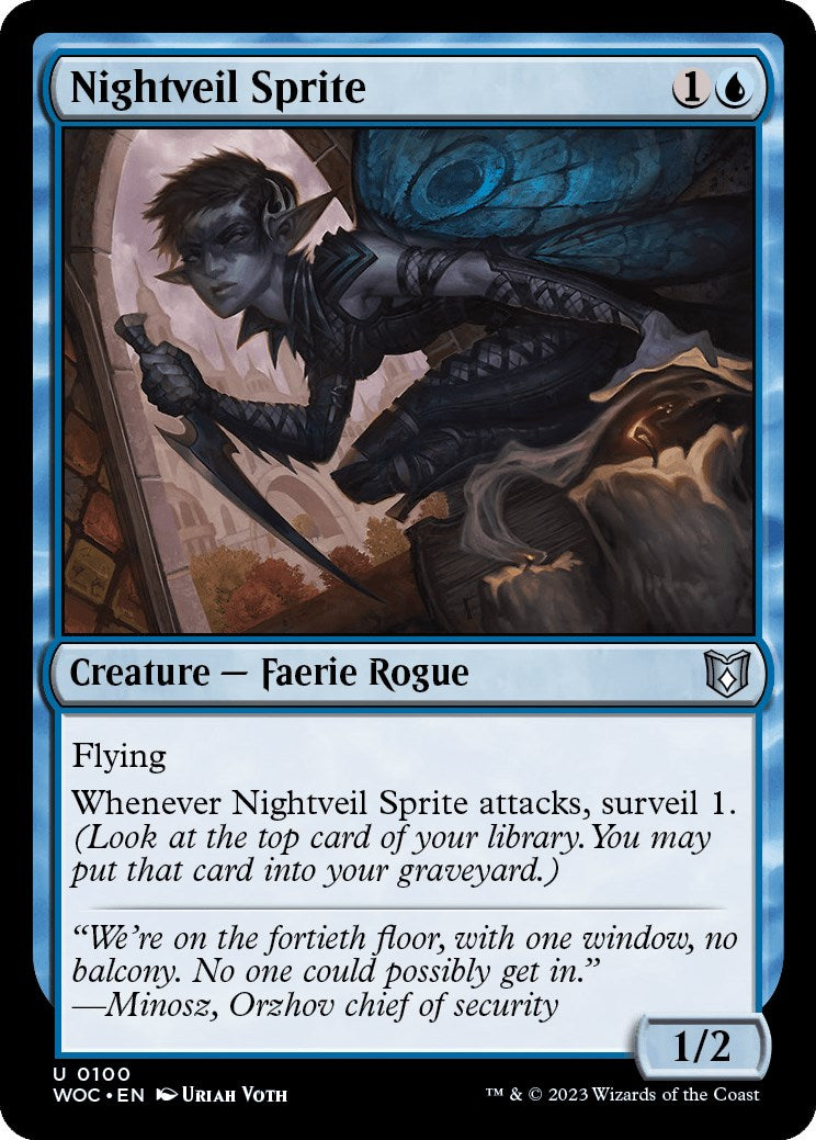 Nightveil Sprite (WOC-100) - Wilds of Eldraine Commander [Uncommon]