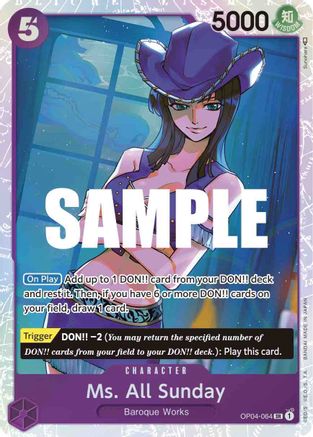 Ms. All Sunday (OP04-064) - Kingdoms of Intrigue Foil [Super Rare]