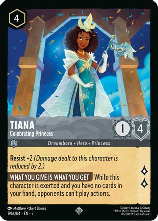 Tiana - Celebrating Princess (196/204) - Rise of the Floodborn  [Super Rare]