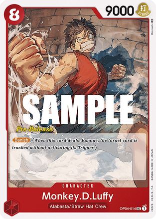 Monkey.D.Luffy (OP04-014) - Kingdoms of Intrigue Pre-Release Cards  [Uncommon]