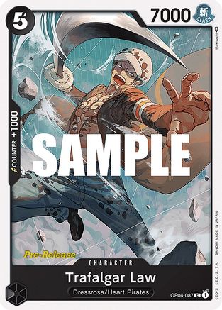 Trafalgar Law (OP04-087) - Kingdoms of Intrigue Pre-Release Cards  [Common]