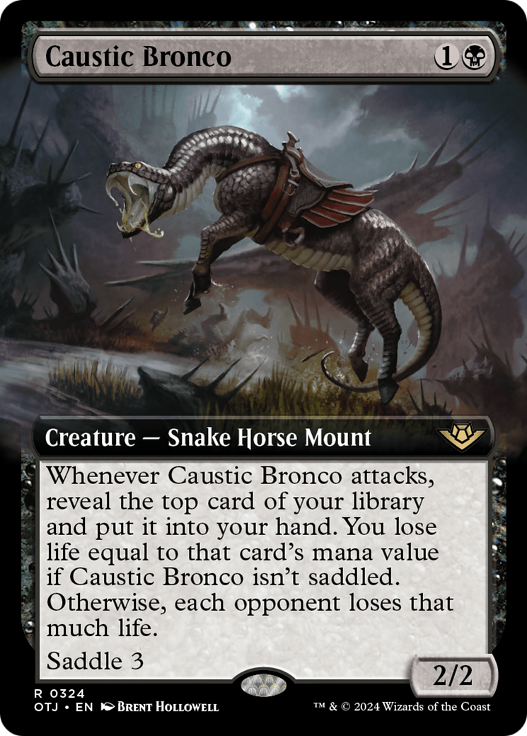 Caustic Bronco (OTJ-324) - Outlaws of Thunder Junction: (Extended Art) Foil [Rare]