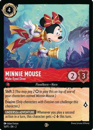 Minnie Mouse - Wide-Eyed Diver (16) - Disney Lorcana Promo Cards Cold Foil [Promo]