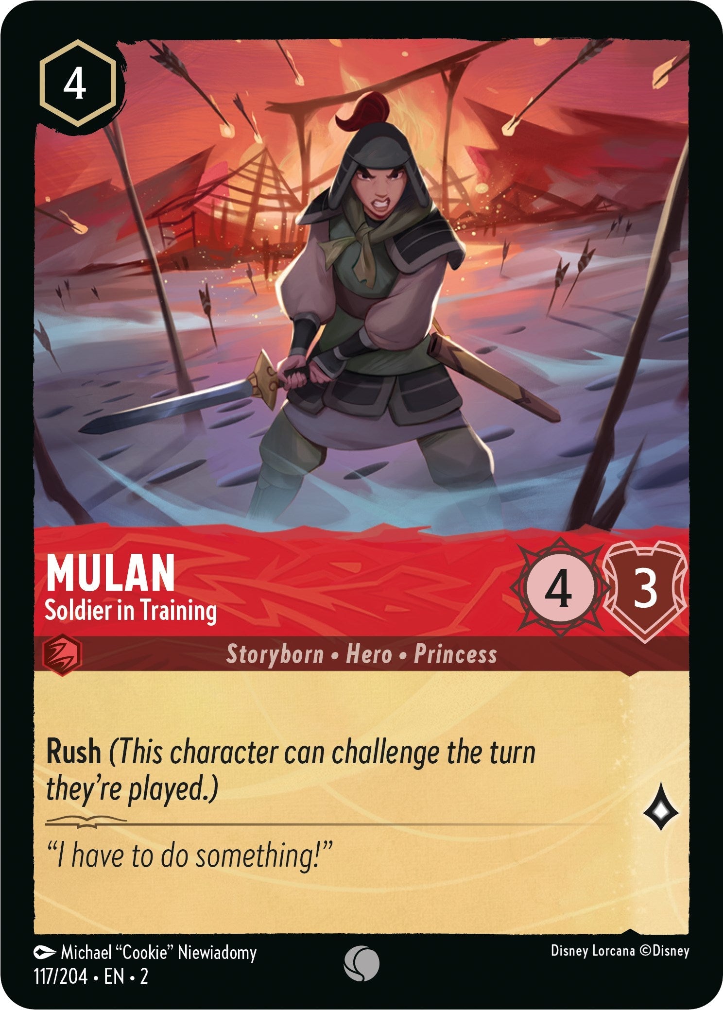 Mulan - Soldier in Training (117/204) - Rise of the Floodborn  [Common]