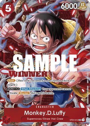 Monkey.D.Luffy (Winner Pack Vol. 5) (ST01-012) - One Piece Promotion Cards Foil [Super Rare]