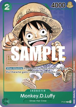 Monkey.D.Luffy (037) (1st Anniversary Tournament) (P-037) - One Piece Promotion Cards Foil [Promo]