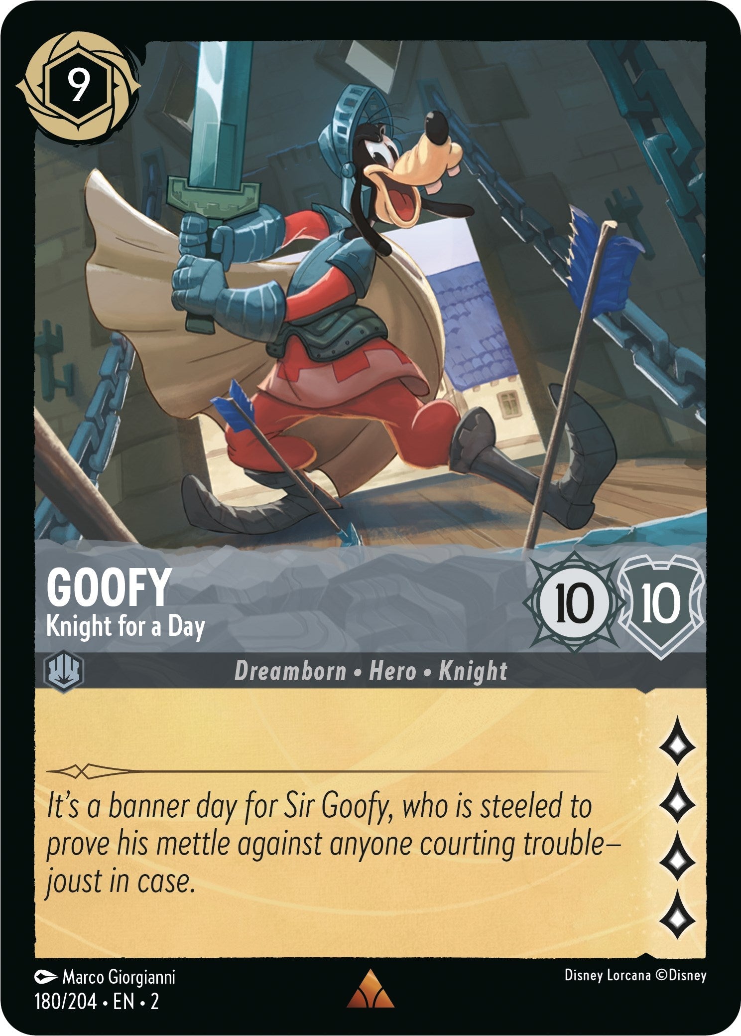 Goofy - Knight for a Day (180/204) - Rise of the Floodborn  [Rare]