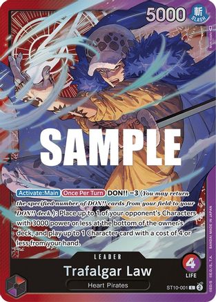 Trafalgar Law (001) (ST10-001) - Ultra Deck: The Three Captains Foil [Leader]