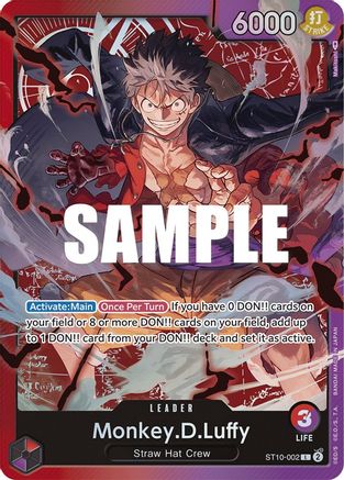 Monkey.D.Luffy (002) (ST10-002) - Ultra Deck: The Three Captains Foil [Leader]