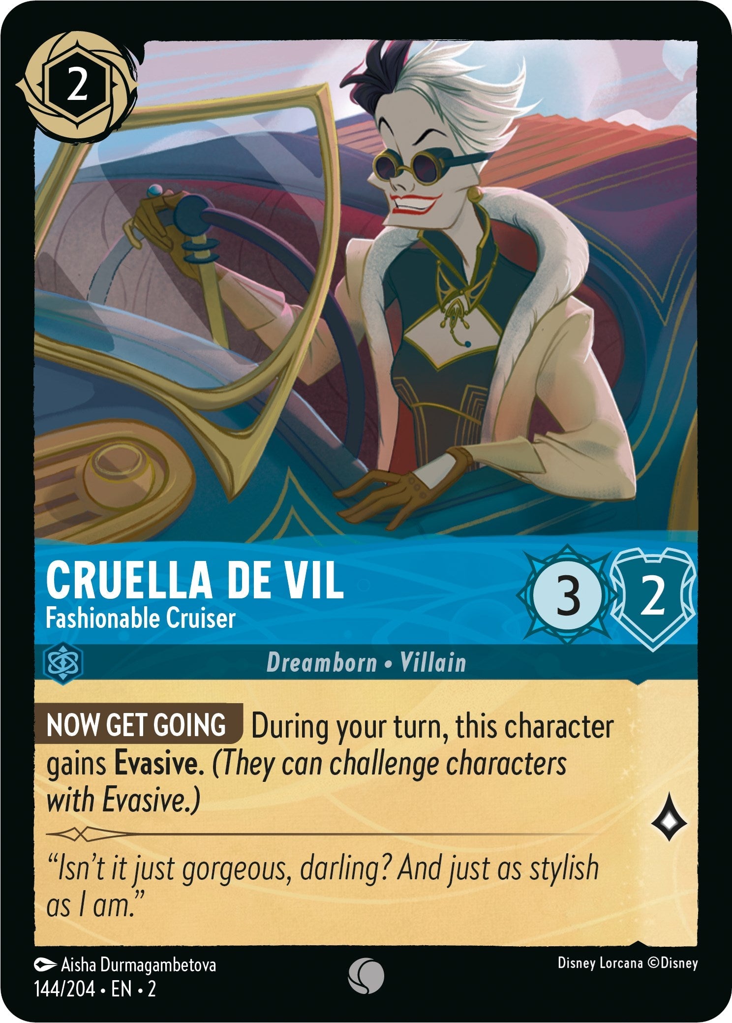 Cruella De Vil - Fashionable Cruiser (144/204) - Rise of the Floodborn  [Common]