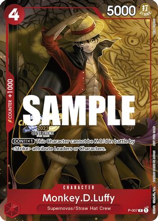 Monkey.D.Luffy (007) (CS 2023 Celebration Pack) (P-007) - One Piece Promotion Cards Foil [Promo]