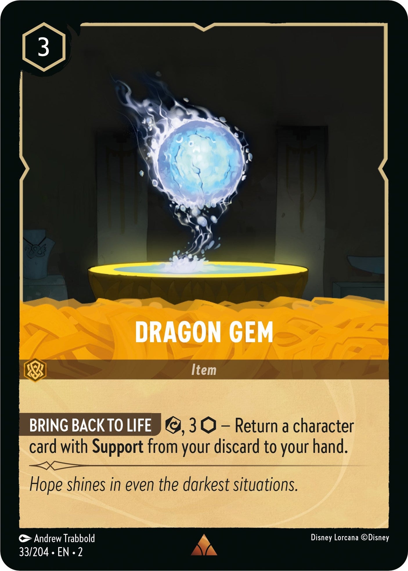 Dragon Gem (33/204) - Rise of the Floodborn  [Rare]
