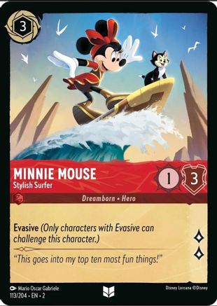 Minnie Mouse - Stylish Surfer (113/204) - Rise of the Floodborn  [Uncommon]