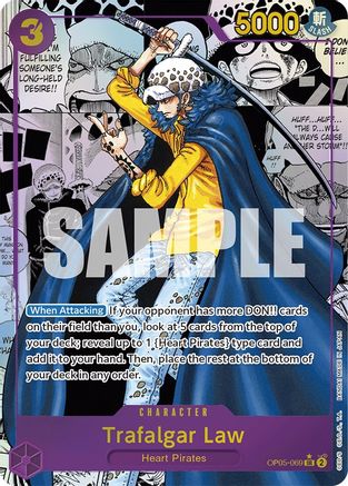 Trafalgar Law (069) (Alternate Art) (Manga) (OP05-069) - Awakening of the New Era Foil [Super Rare]