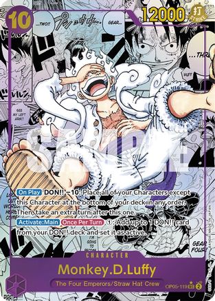 Monkey.D.Luffy (119) (Alternate Art) (Manga) (OP05-119) - Awakening of the New Era Foil [Secret Rare]