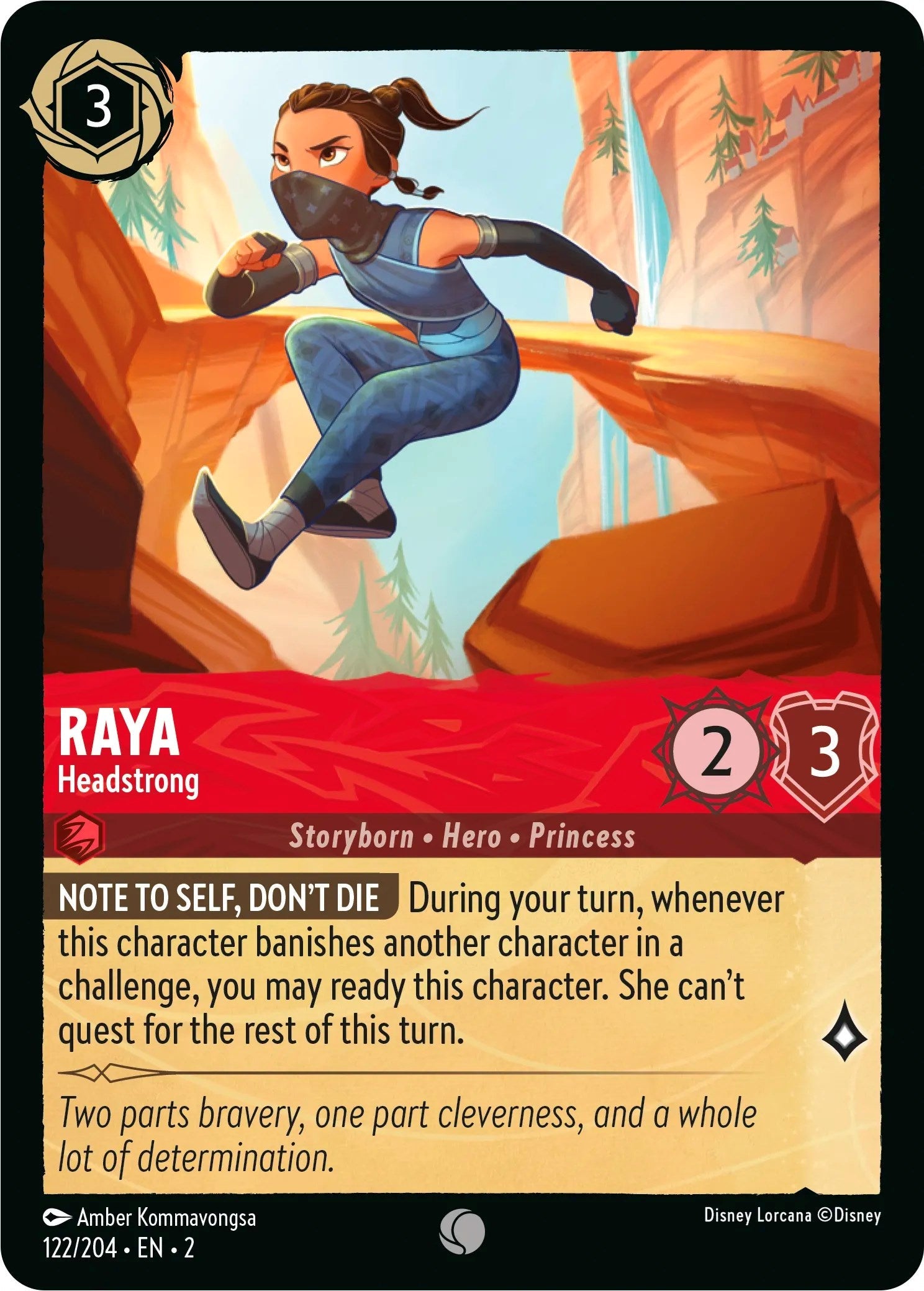 Raya - Headstrong (122/204) - Rise of the Floodborn  [Common]