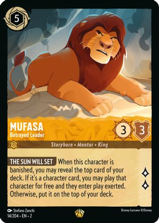 Mufasa - Betrayed Leader (14/204) - Rise of the Floodborn  [Legendary]