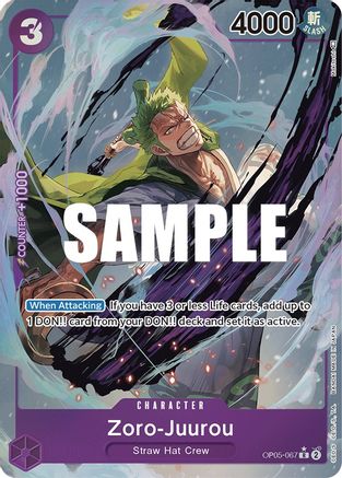 Zoro-Juurou (Alternate Art) (OP05-067) - Awakening of the New Era Foil [Rare]