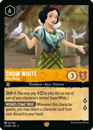 Snow White - Well Wisher (25/204) - Rise of the Floodborn  [Legendary]