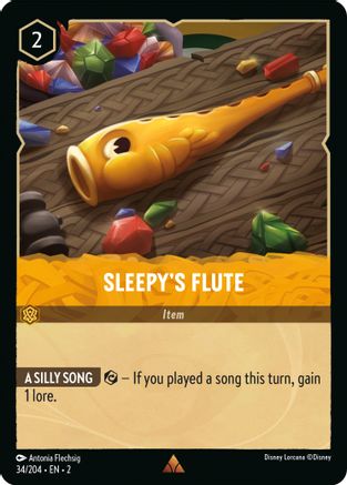 Sleepy's Flute (34/204) - Rise of the Floodborn Cold Foil [Rare]