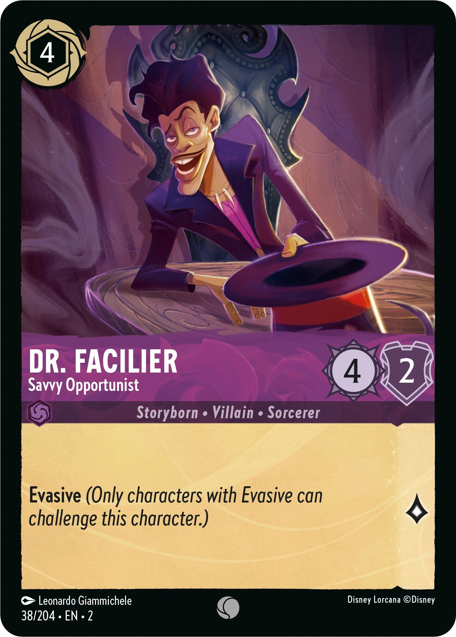 Dr. Facilier - Savvy Opportunist (38/204) - Rise of the Floodborn  [Common]