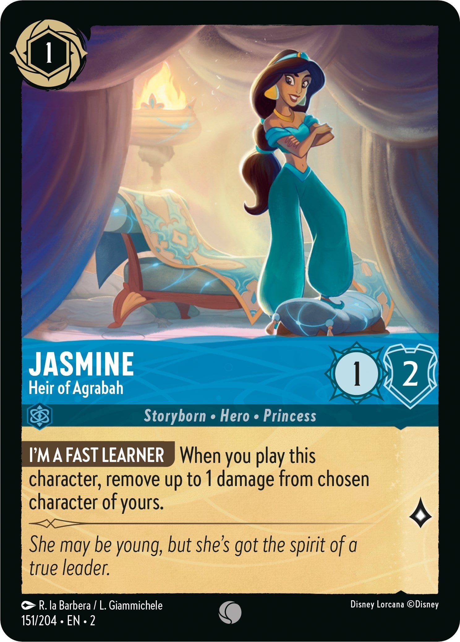 Jasmine - Heir of Agrabah (151/204) - Rise of the Floodborn  [Common]