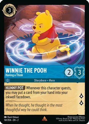 Winnie the Pooh - Having a Think (161/204) - Rise of the Floodborn Cold Foil [Rare]