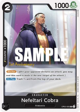 Nefeltari Cobra (OP05-085) - Awakening of the New Era: 1st Anniversary Tournament Cards  [Uncommon]